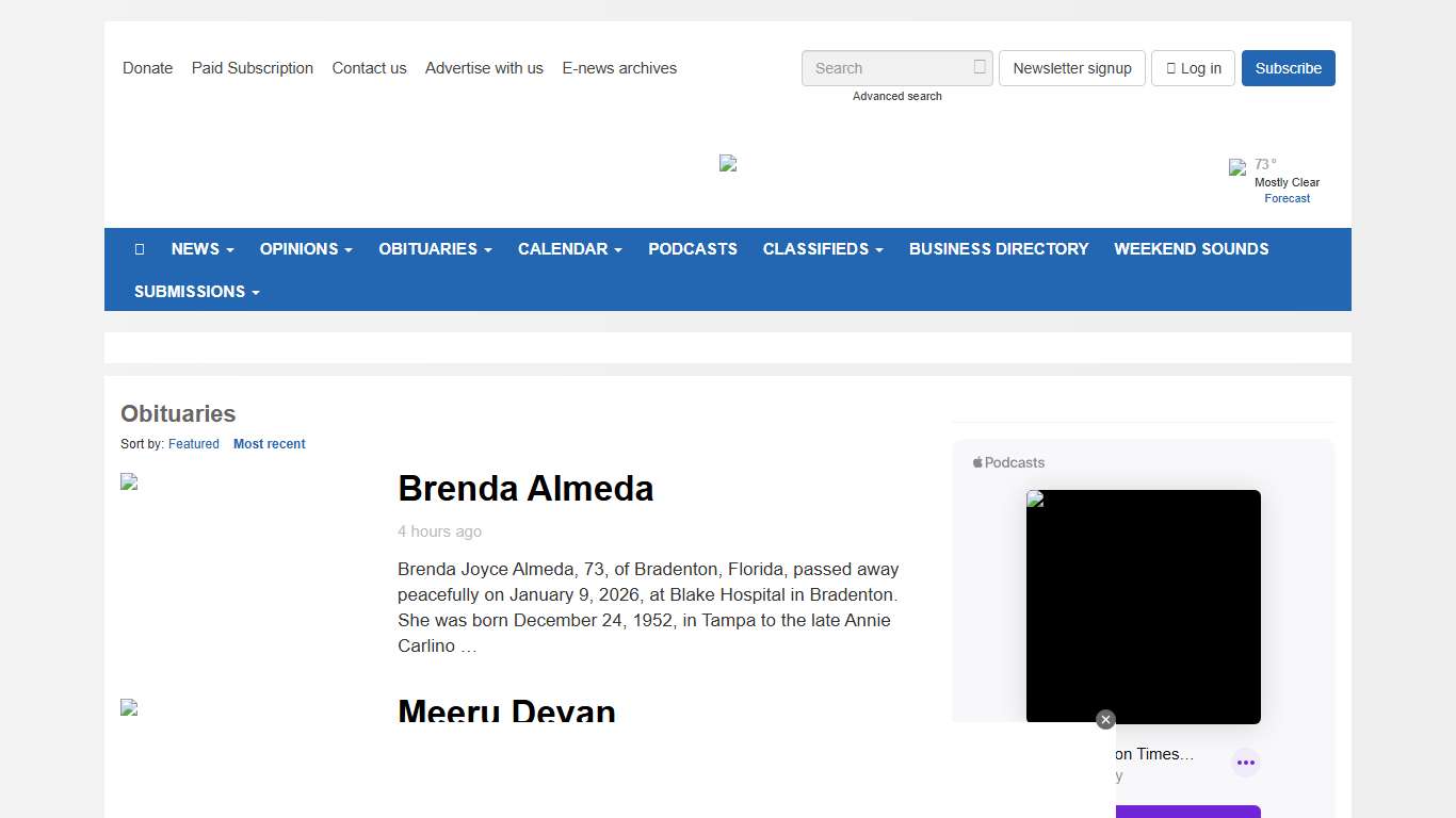 Obituaries - The Bradenton Times